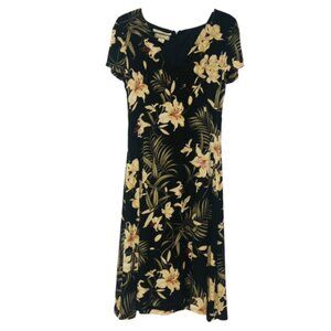 Tommy Bahama Stretch Silk Cap Sleeve Floral Hawaiian Dress Women’s Size 8